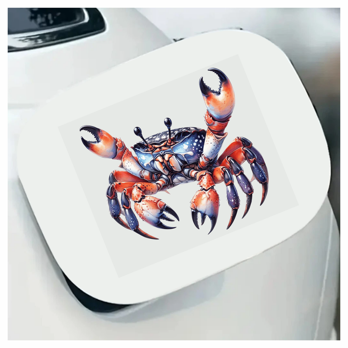 Crab Orange Blue Marine Vinyl Sticker Decal