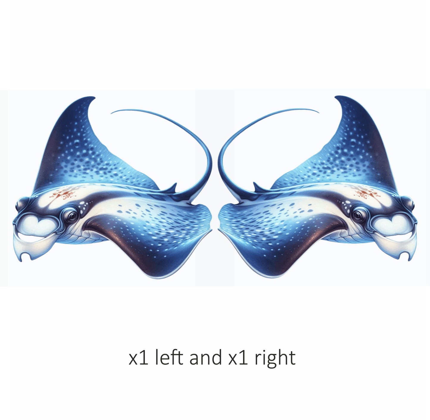 Blue Stingray Fish Vinyl Sticker Decal