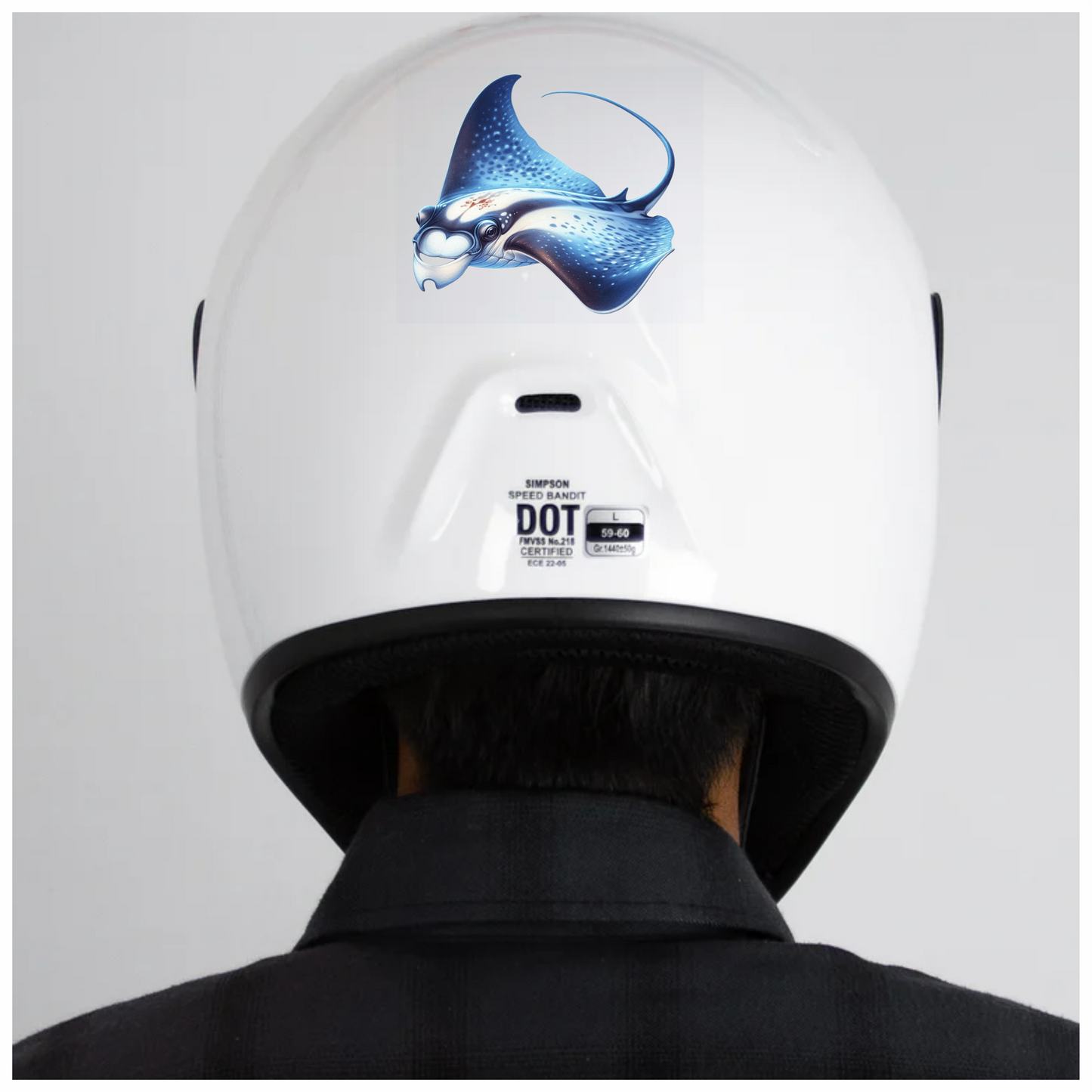 Blue Stingray Fish Vinyl Sticker Decal