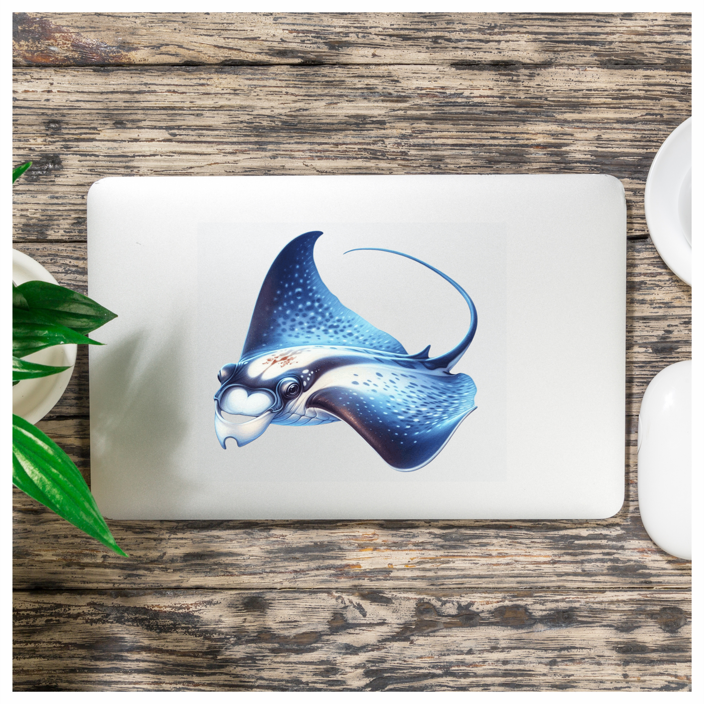 Blue Stingray Fish Vinyl Sticker Decal