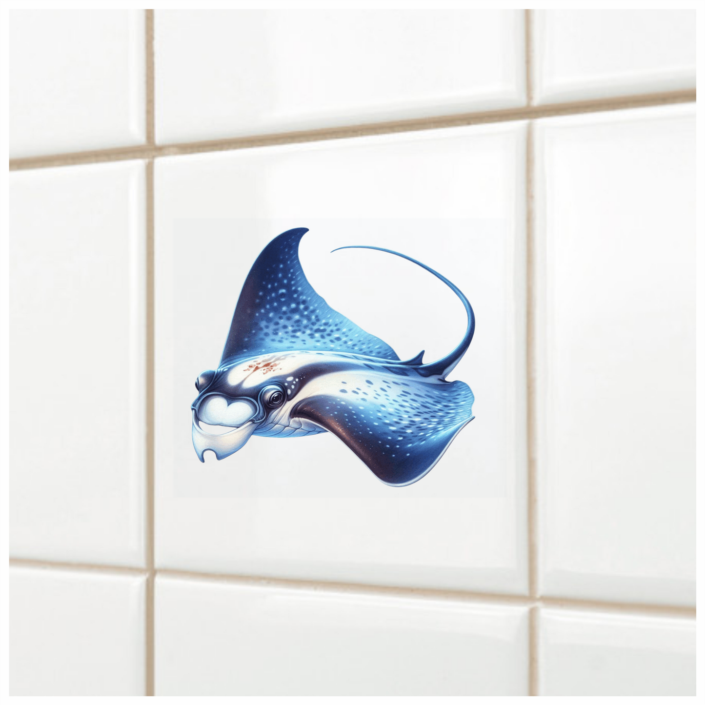 Blue Stingray Fish Vinyl Sticker Decal