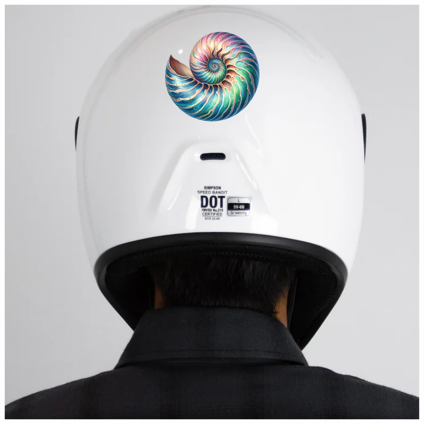Spiral Shell Blue Water Marine Vinyl Sticker Decal