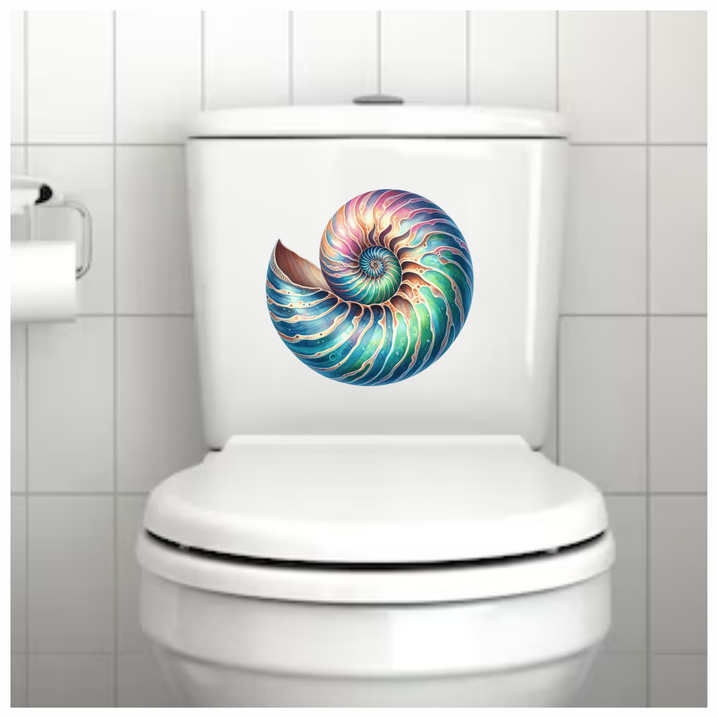 Spiral Shell Blue Water Marine Vinyl Sticker Decal