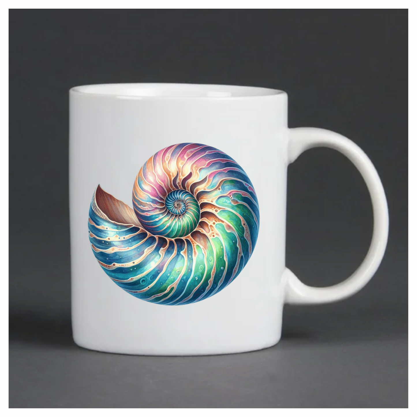 Spiral Shell Blue Water Marine Vinyl Sticker Decal