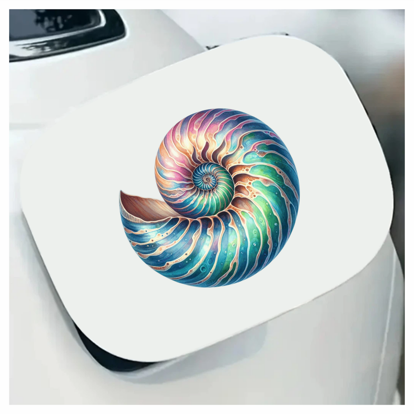 Spiral Shell Blue Water Marine Vinyl Sticker Decal