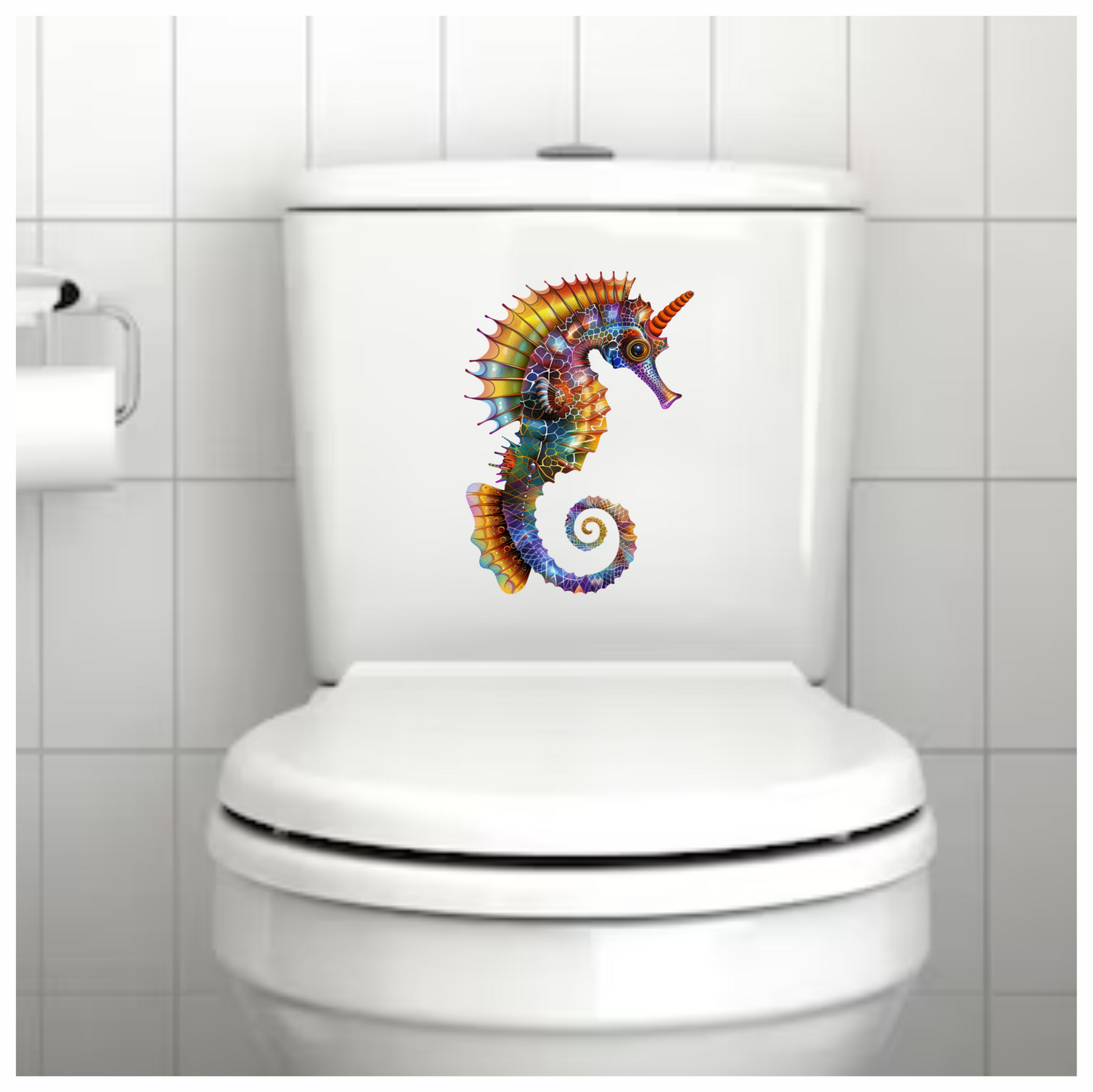Seahorse Colorful Abstract Vinyl Sticker Decal