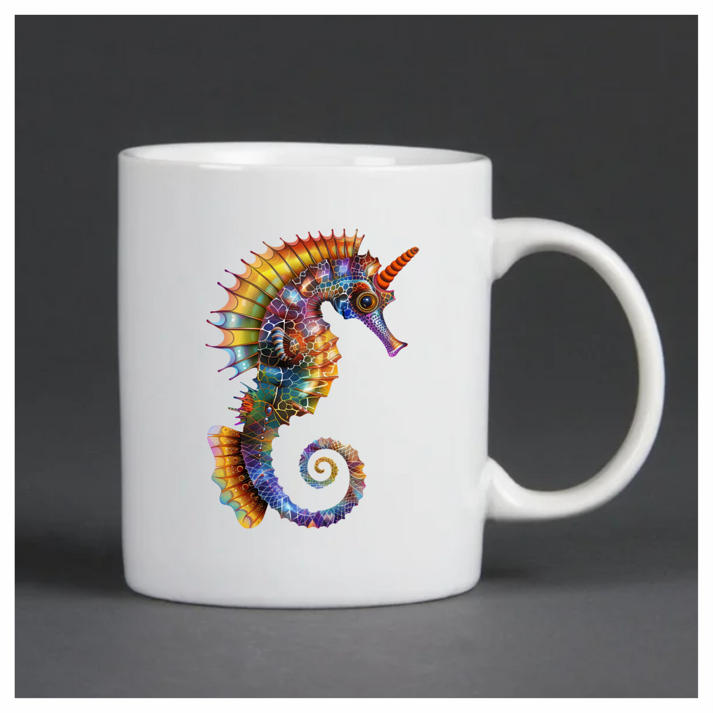 Seahorse Colorful Abstract Vinyl Sticker Decal