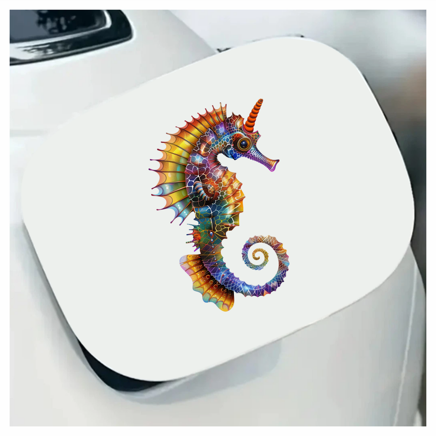 Seahorse Colorful Abstract Vinyl Sticker Decal