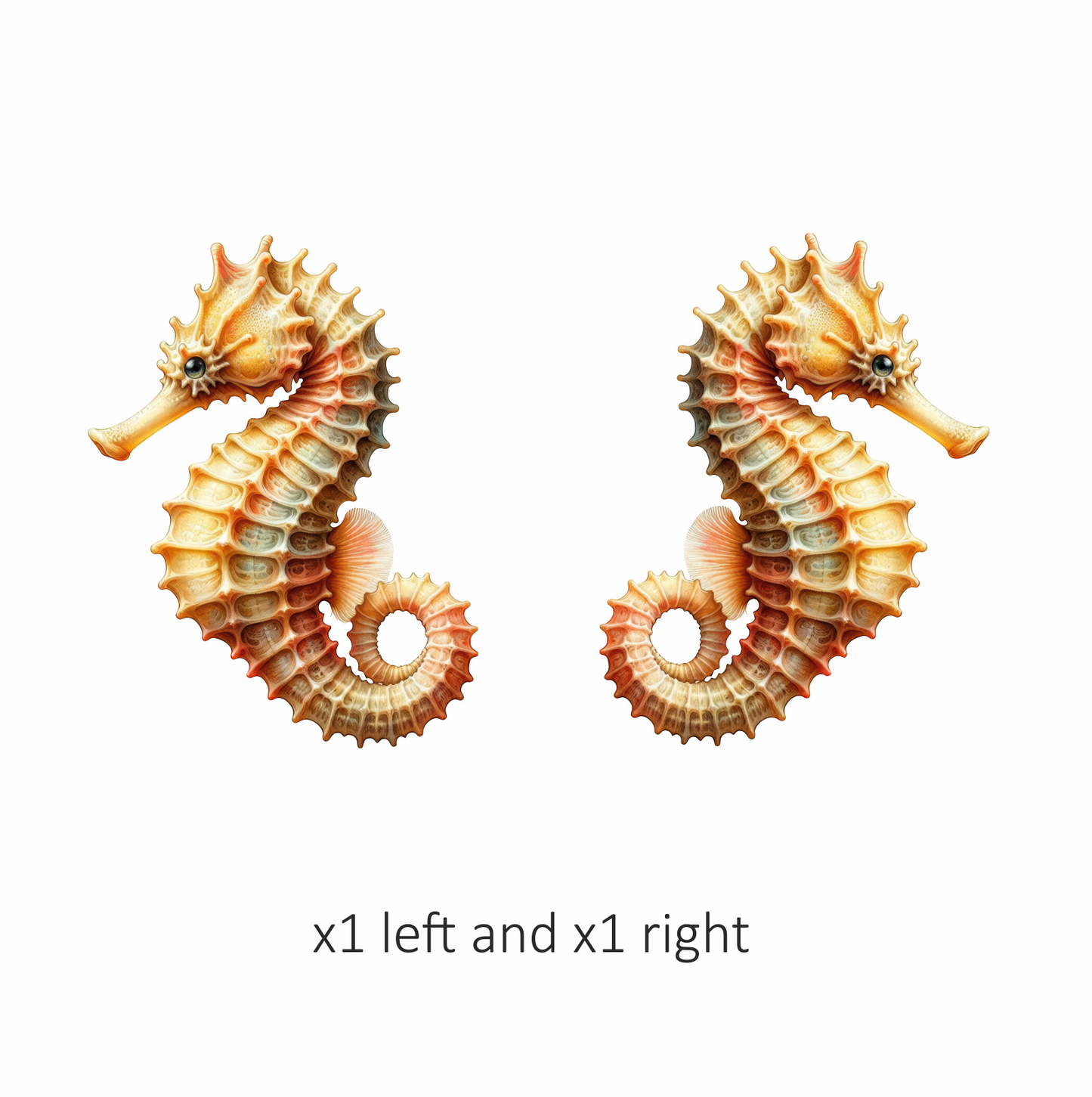 Seahorse Yellow Sea Creature Vinyl Sticker Decal