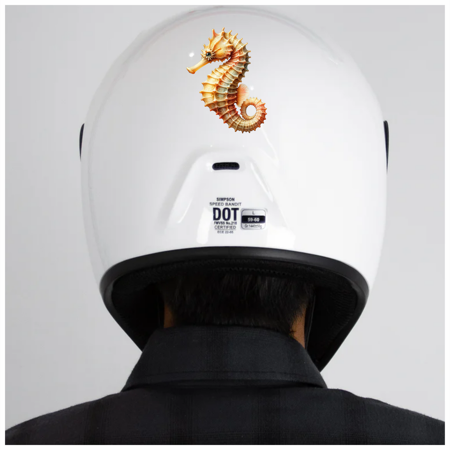 Seahorse Yellow Sea Creature Vinyl Sticker Decal