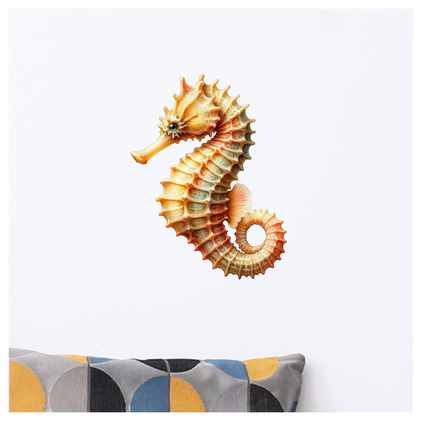 Seahorse Yellow Sea Creature Vinyl Sticker Decal
