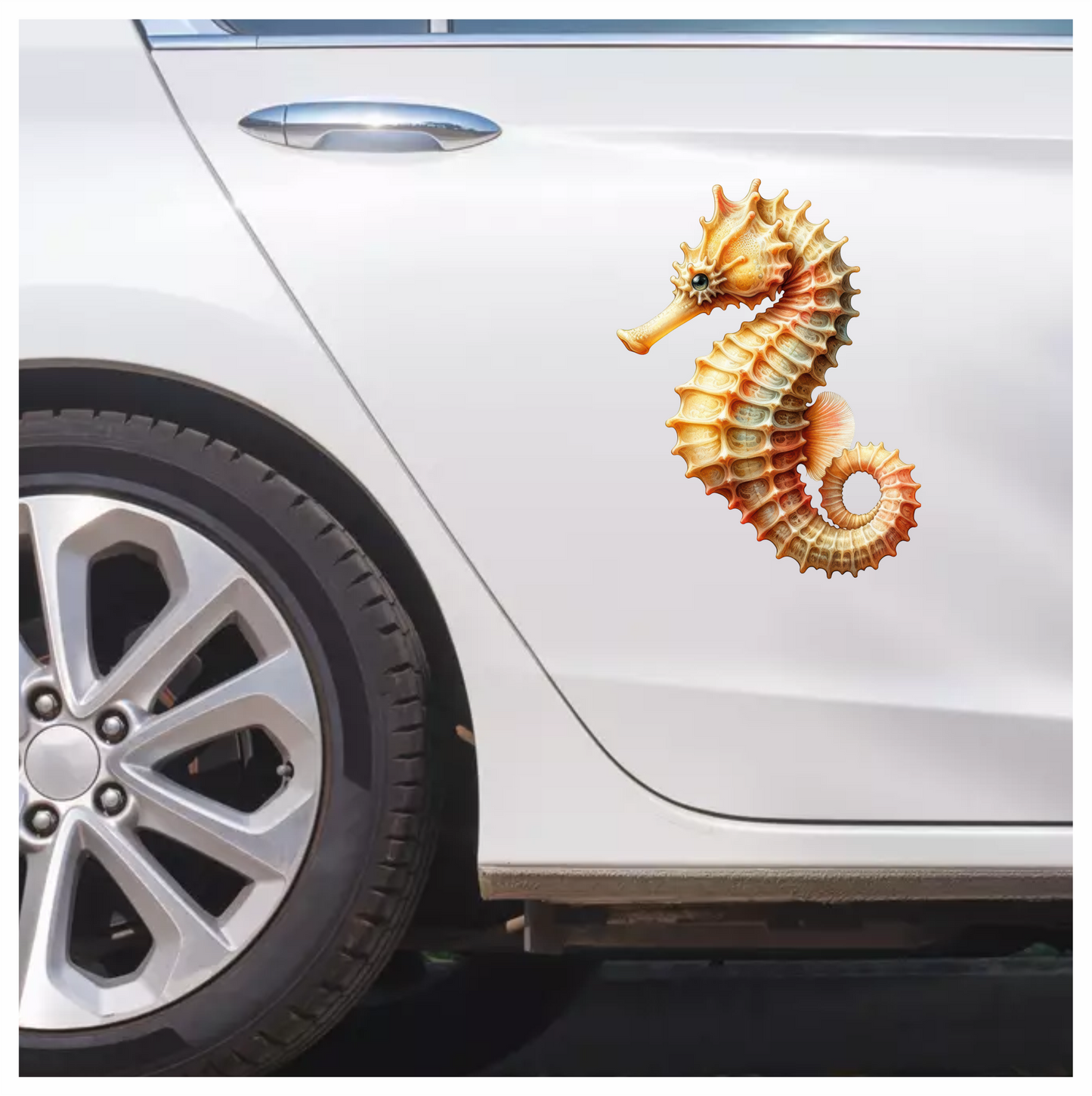 Seahorse Yellow Sea Creature Vinyl Sticker Decal