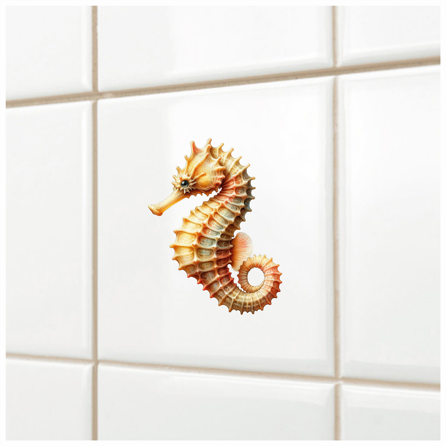 Seahorse Yellow Sea Creature Vinyl Sticker Decal