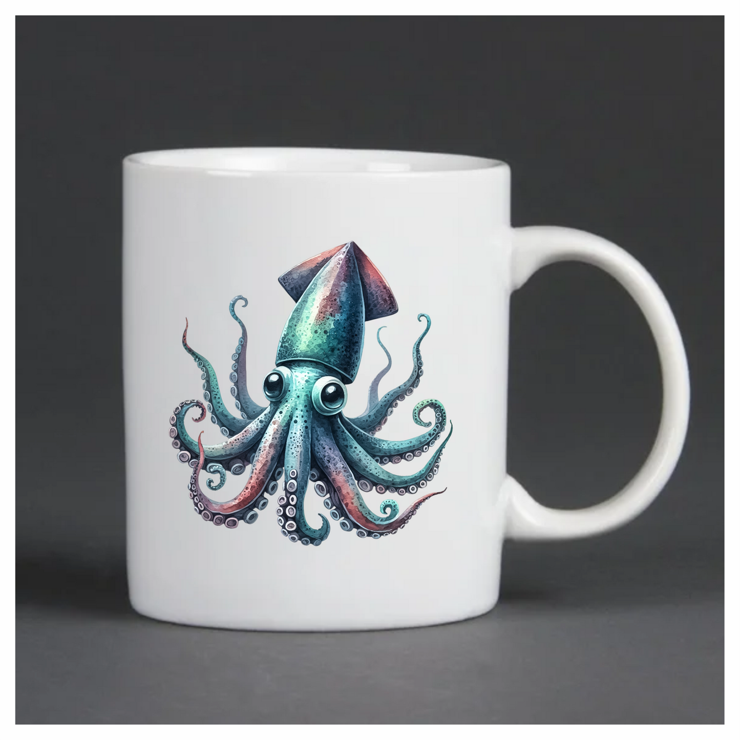Squid Blue Cute Animal Vinyl Sticker Decal