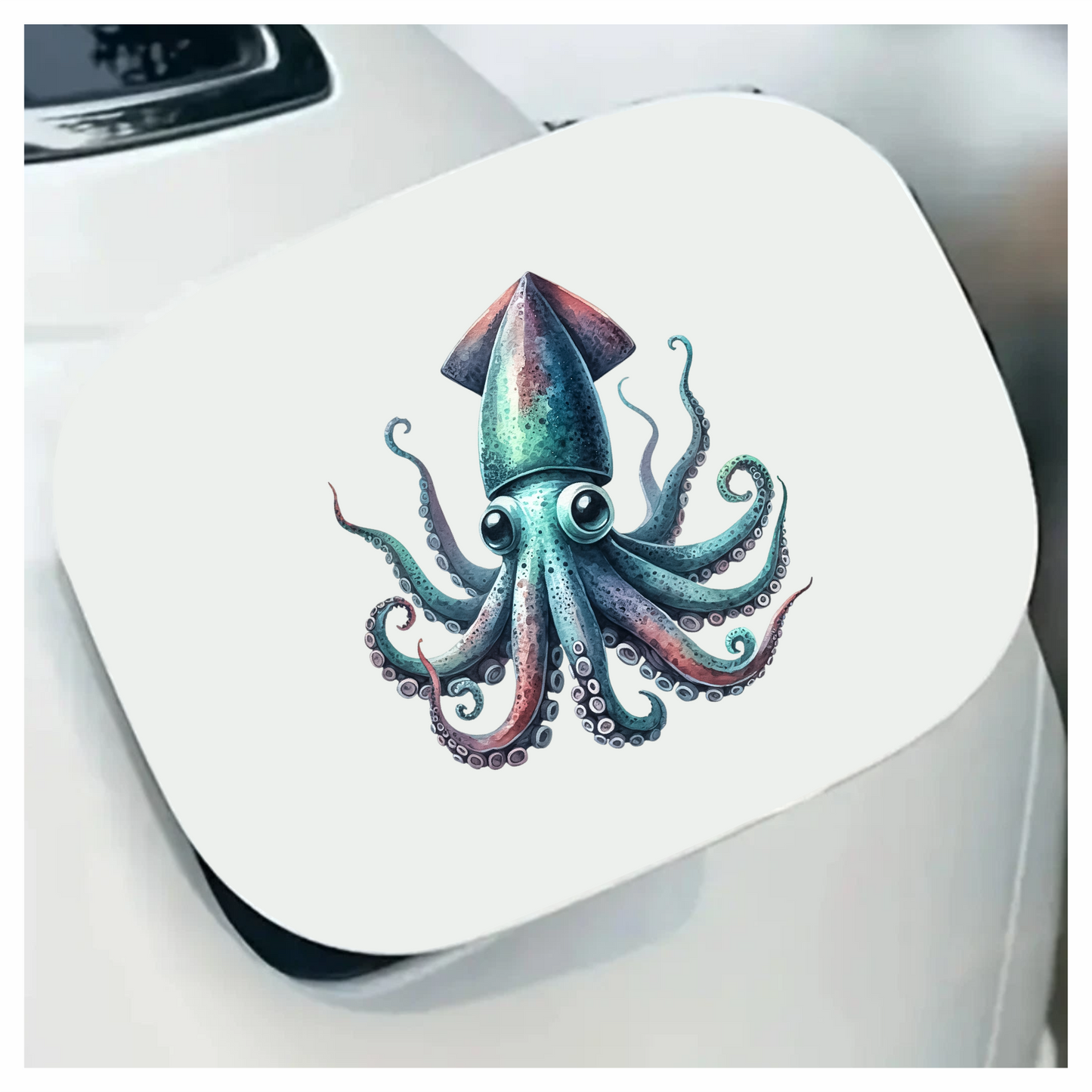 Squid Blue Cute Animal Vinyl Sticker Decal
