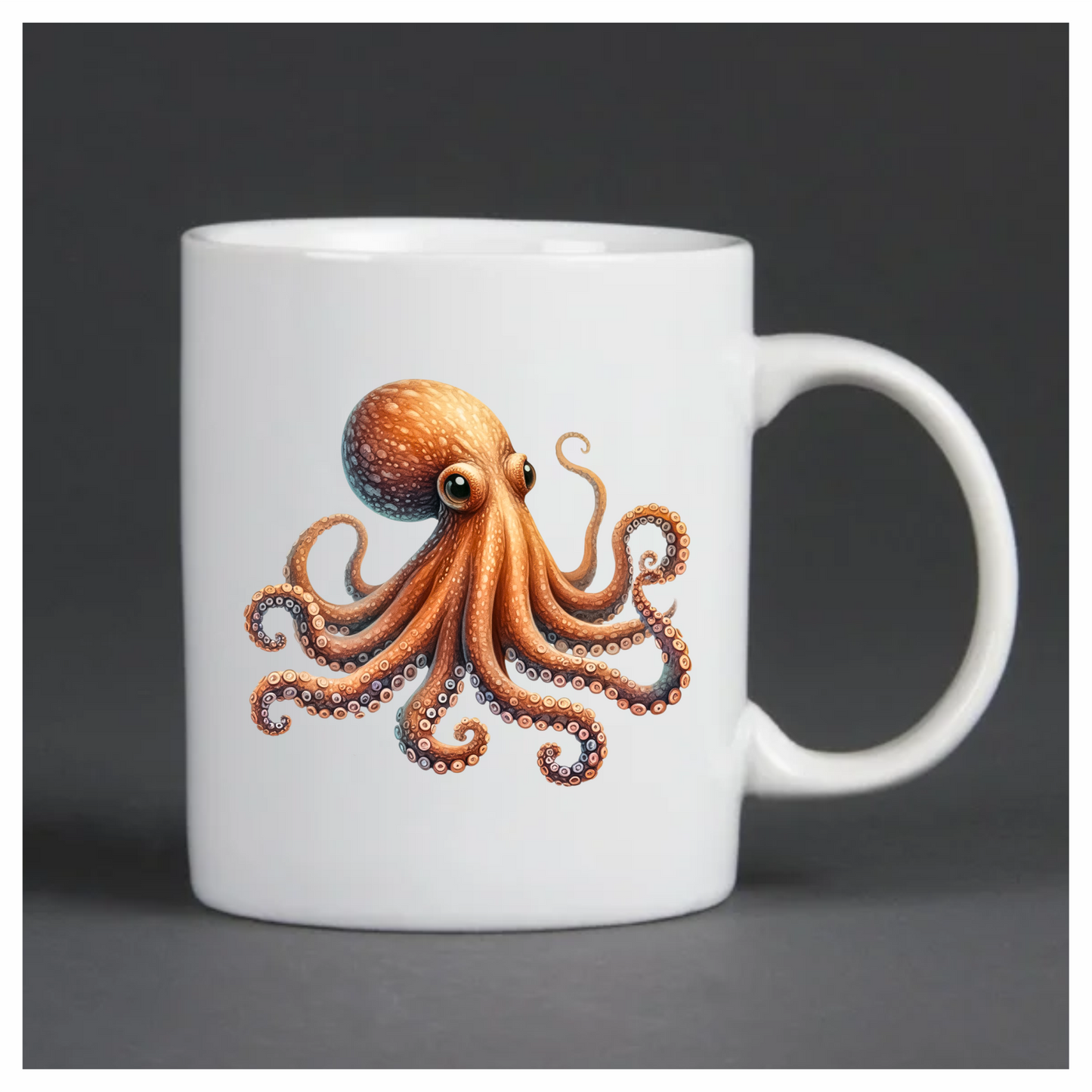 Octopus Orange Color Animal Vinyl Sticker Decal
