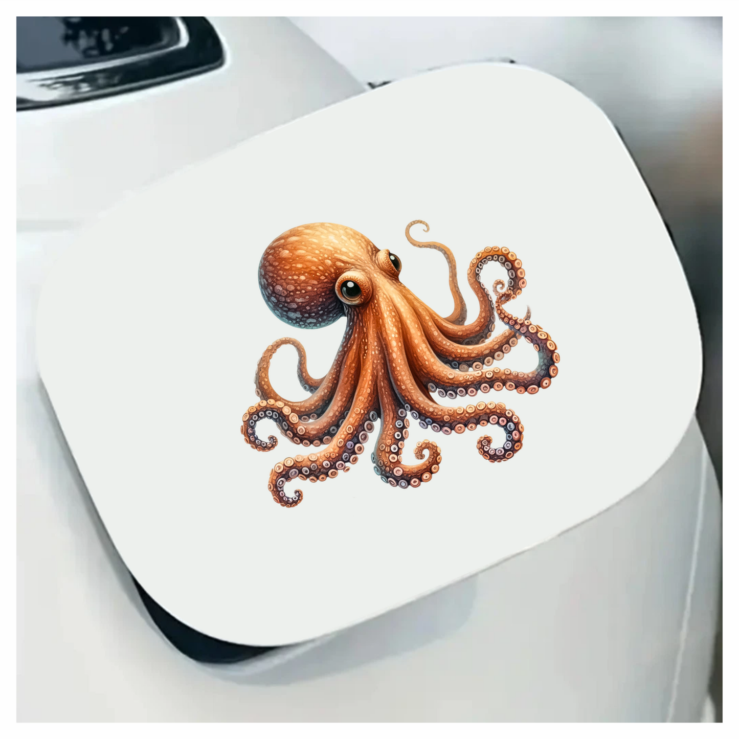 Octopus Orange Color Animal Vinyl Sticker Decal