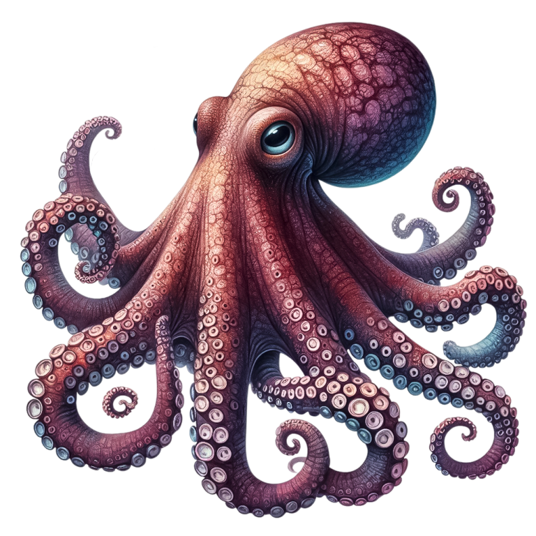 Octopus Pink Tentacles Ocean Animal Vinyl Sticker Decal