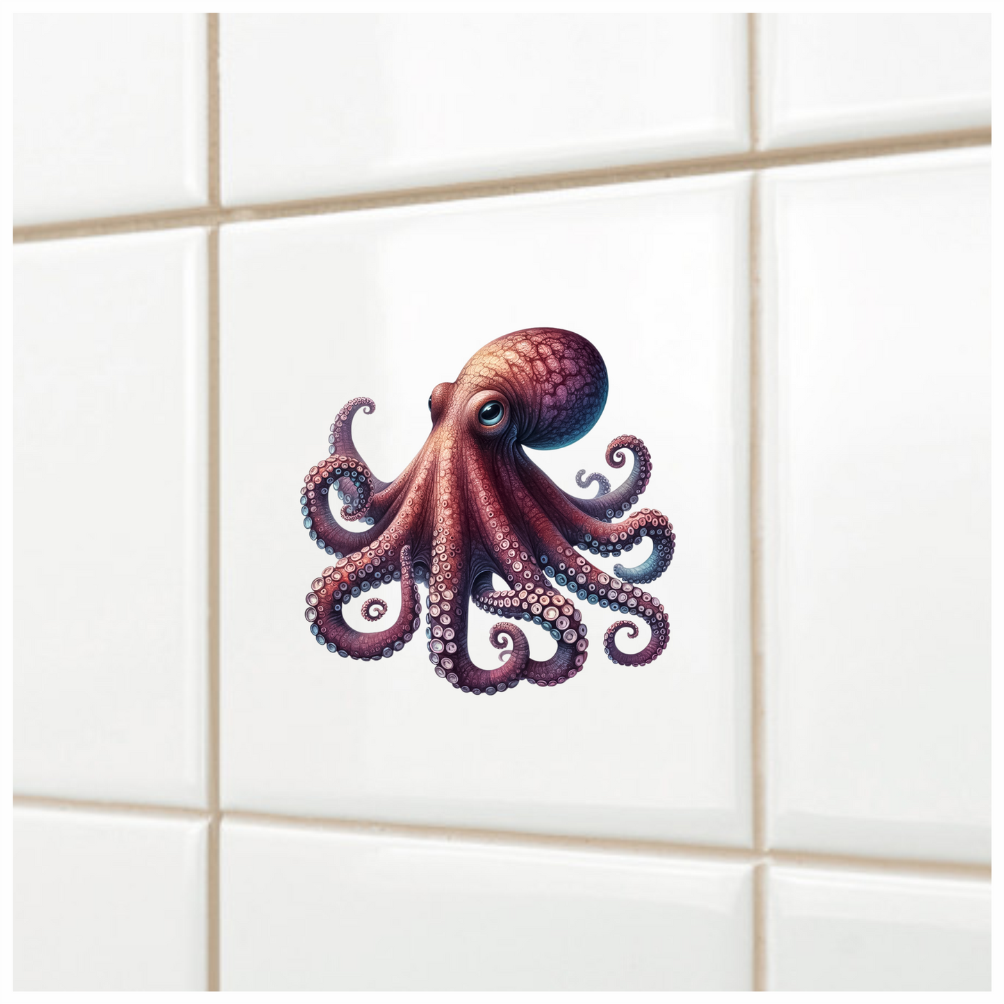 Octopus Pink Tentacles Ocean Animal Vinyl Sticker Decal