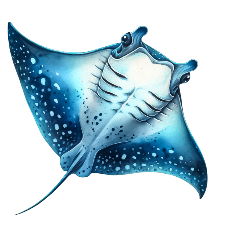 Blue Stingray Ocean Animal Vinyl Sticker Decal