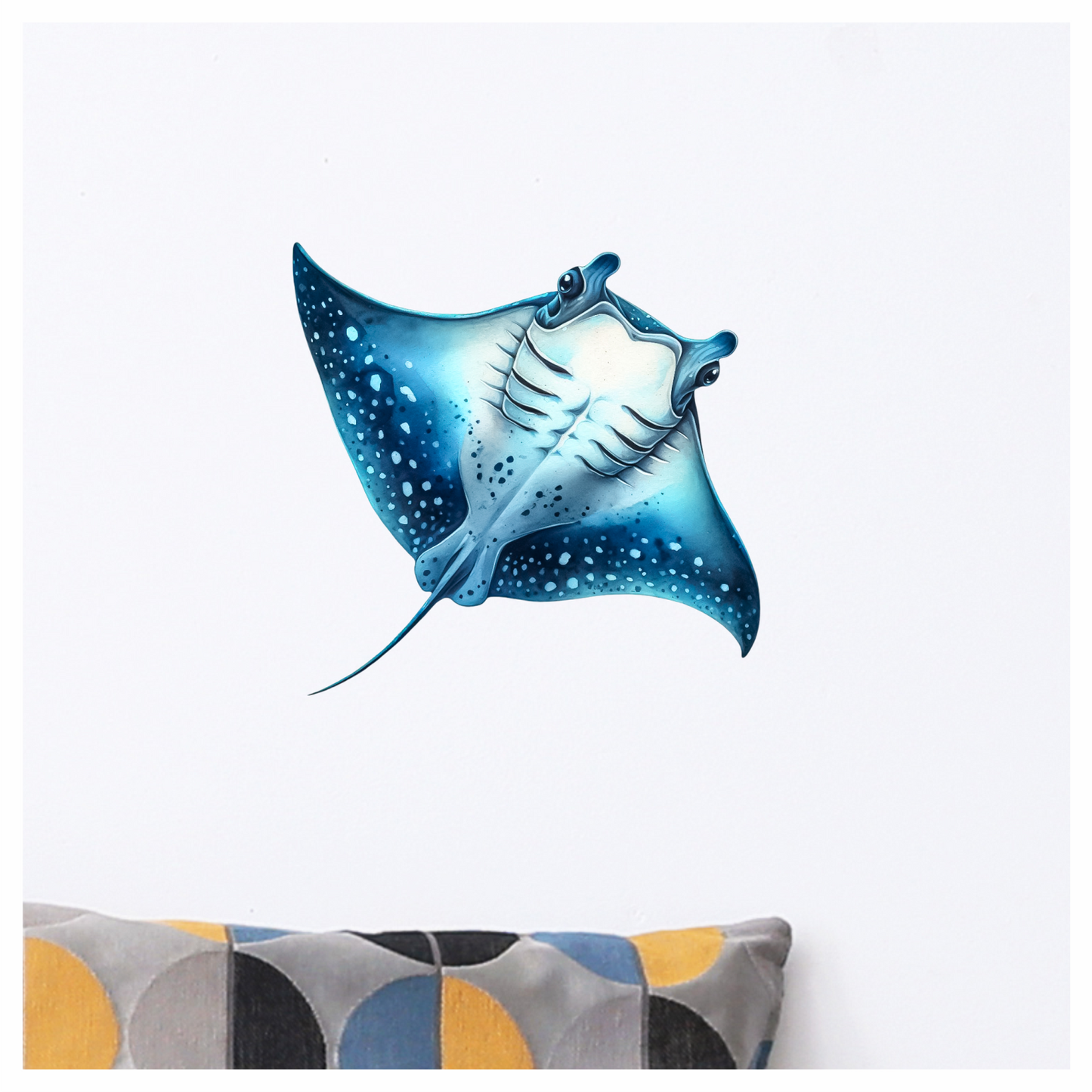 Blue Stingray Ocean Animal Vinyl Sticker Decal