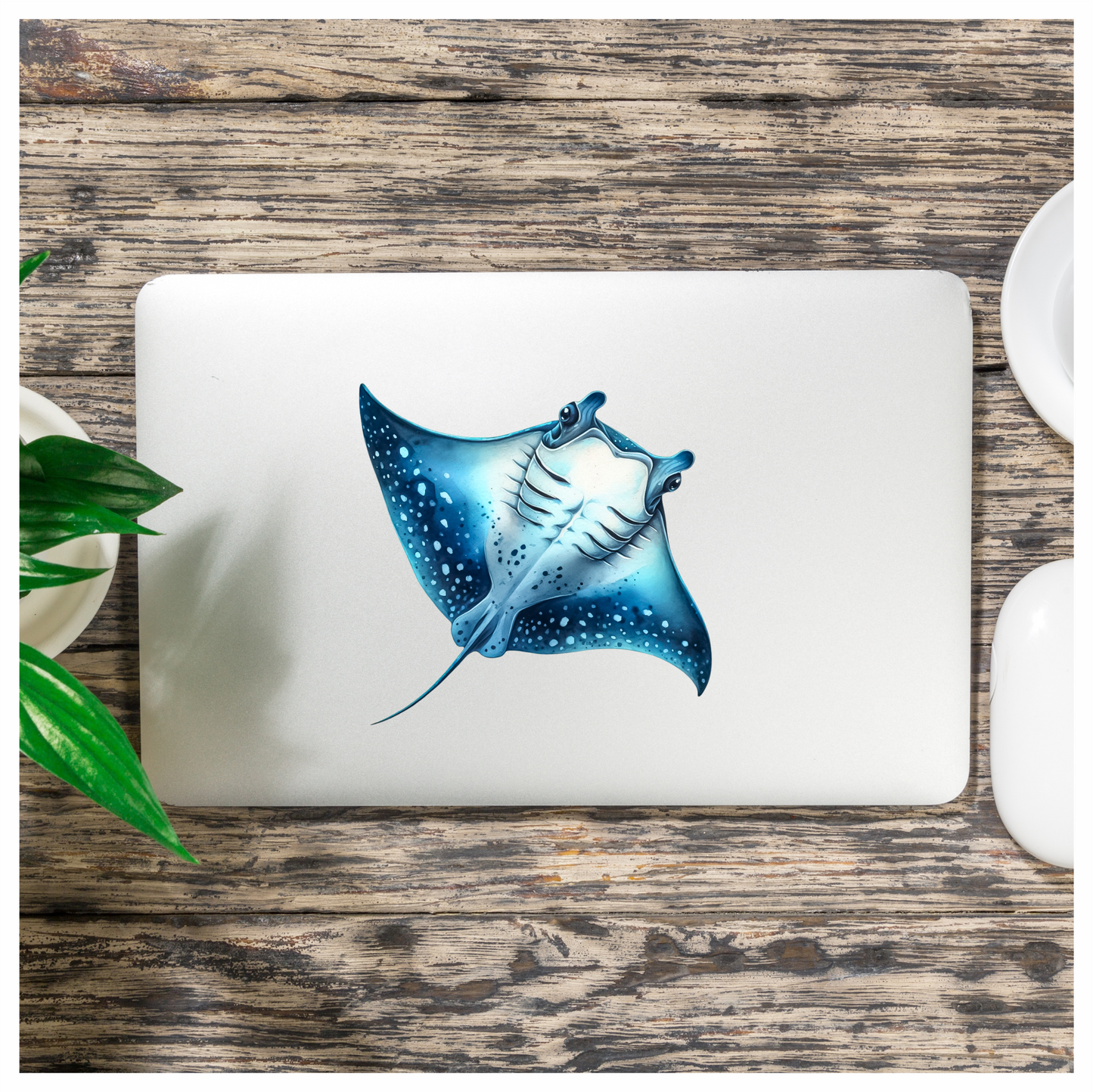 Blue Stingray Ocean Animal Vinyl Sticker Decal