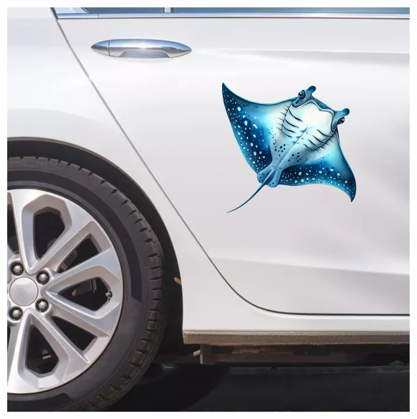 Blue Stingray Ocean Animal Vinyl Sticker Decal