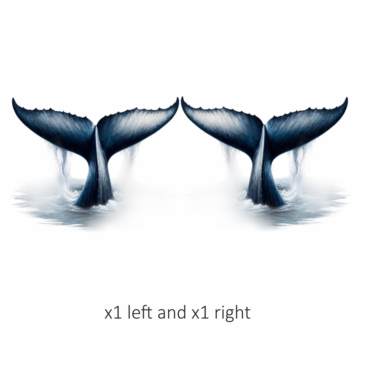 Whale Tail Waterfall Blue Vinyl Sticker Decal