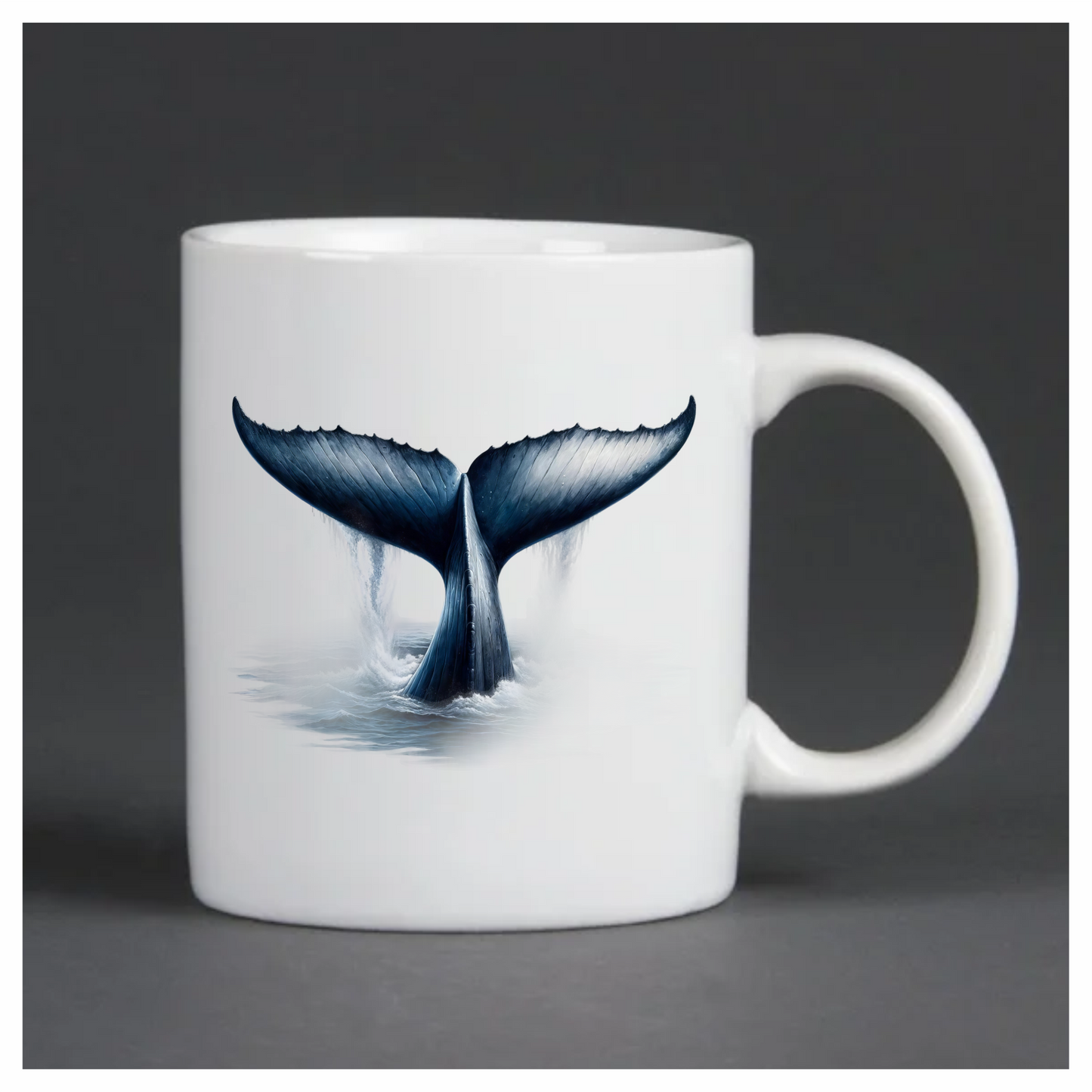 Whale Tail Waterfall Blue Vinyl Sticker Decal