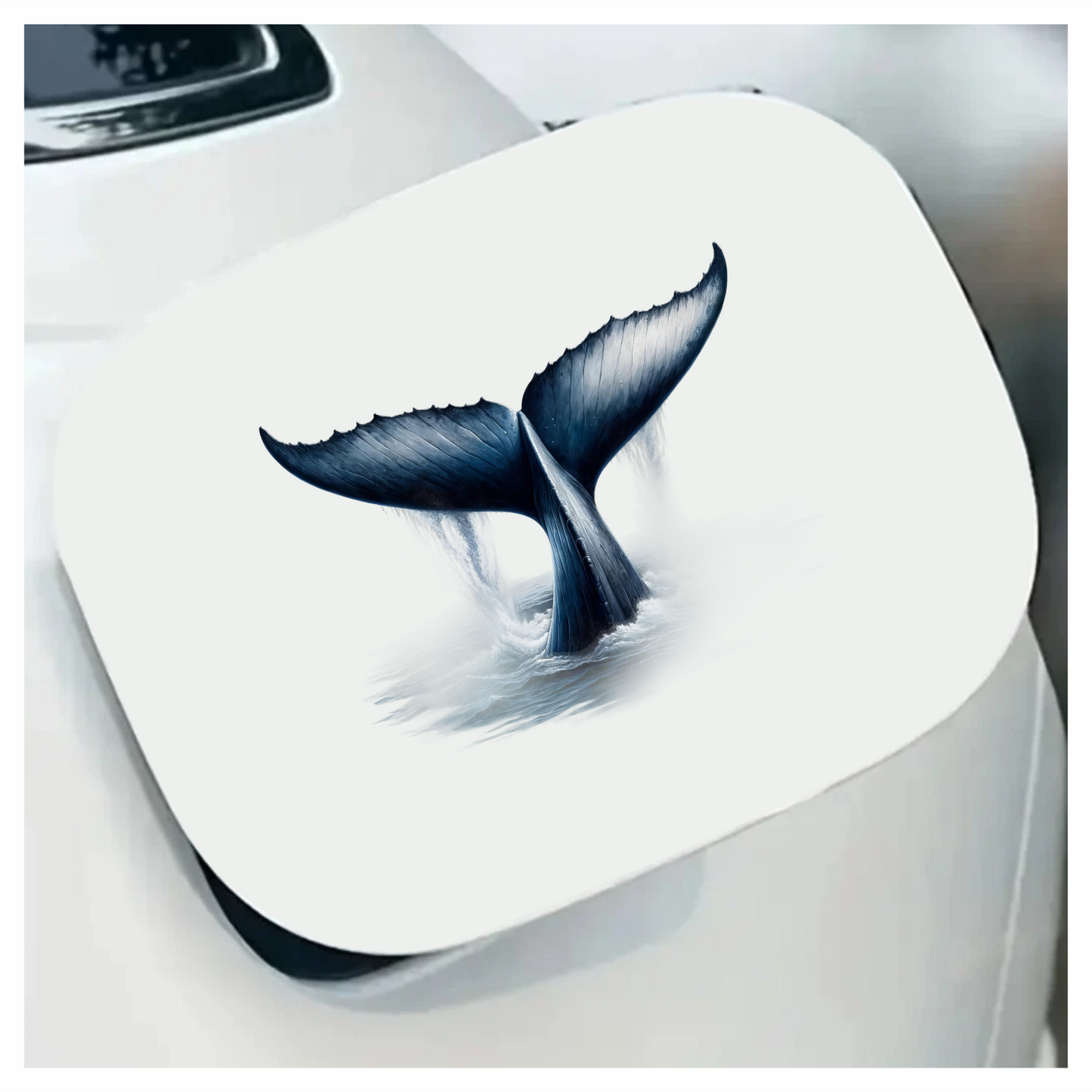 Whale Tail Waterfall Blue Vinyl Sticker Decal