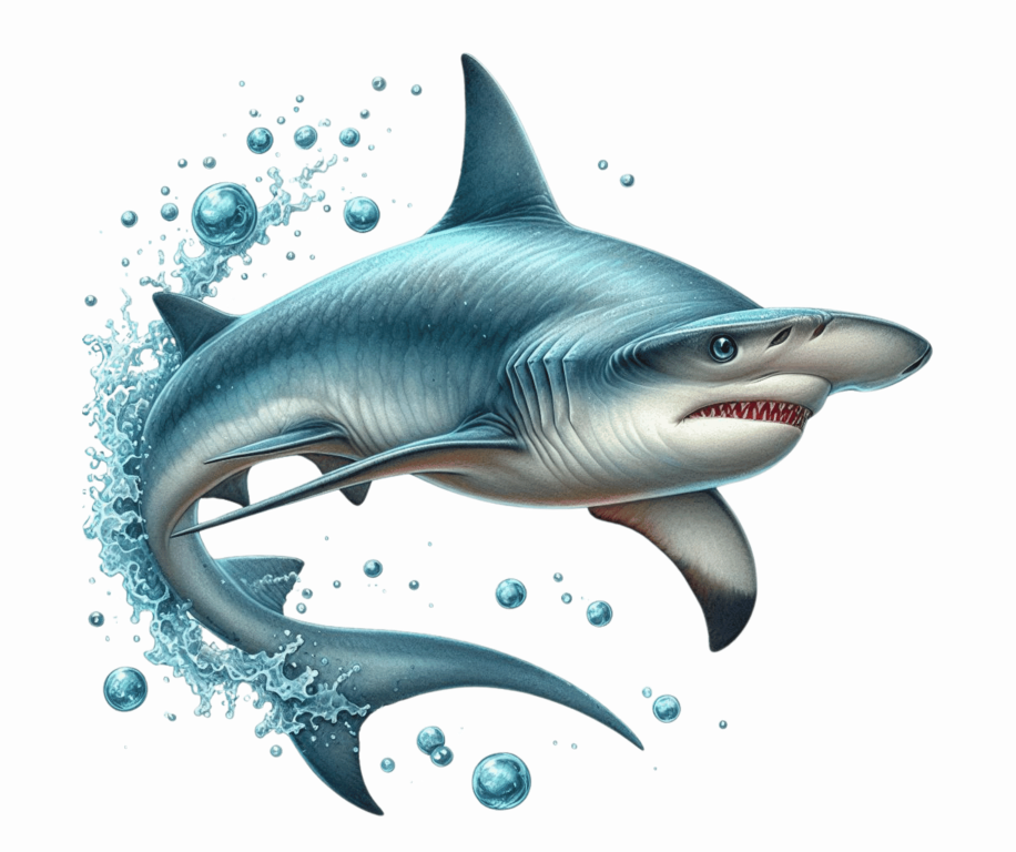 Shark Blue Ocean Swimming Fast Vinyl Sticker Decal