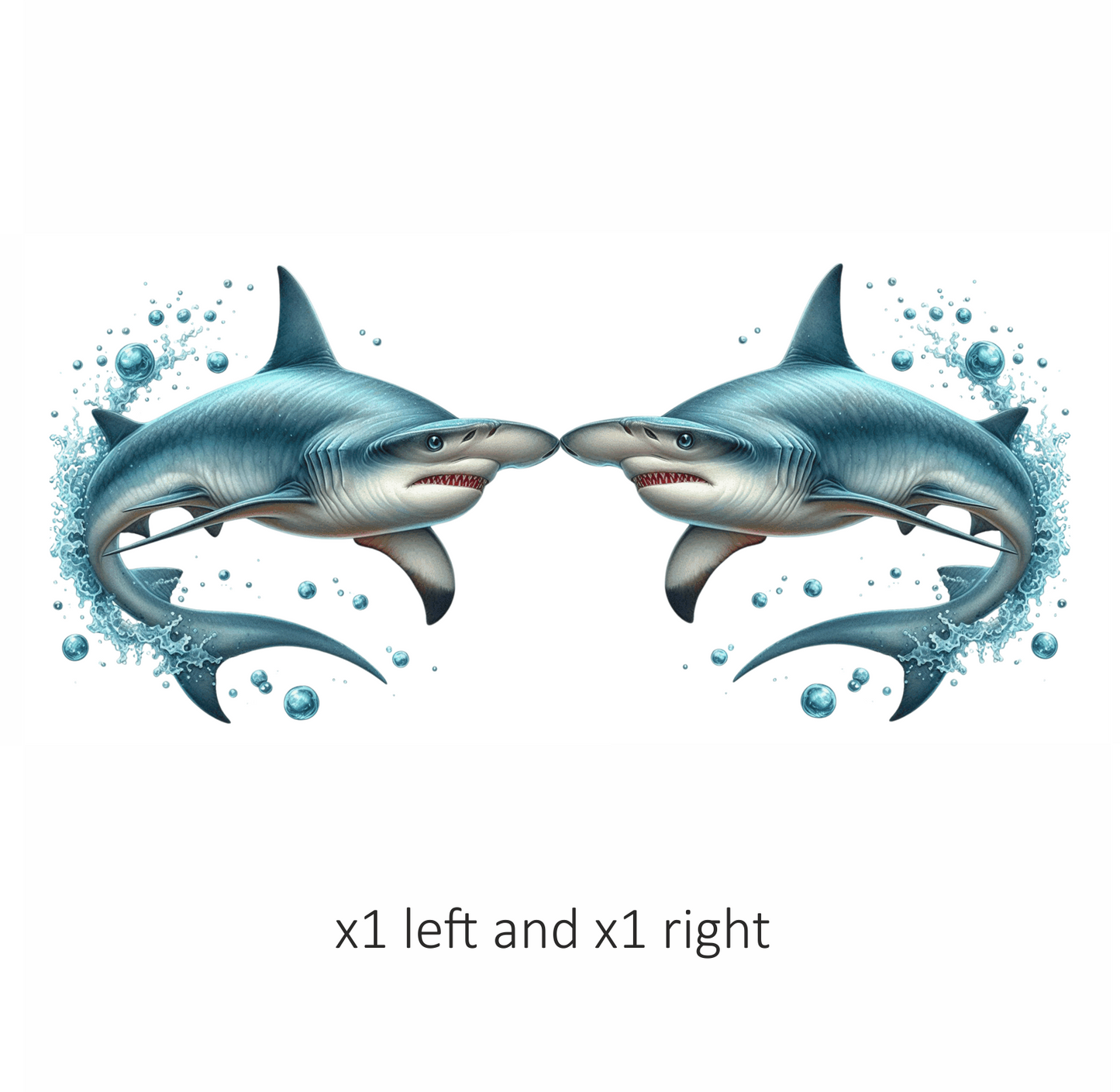 Shark Blue Ocean Swimming Fast Vinyl Sticker Decal