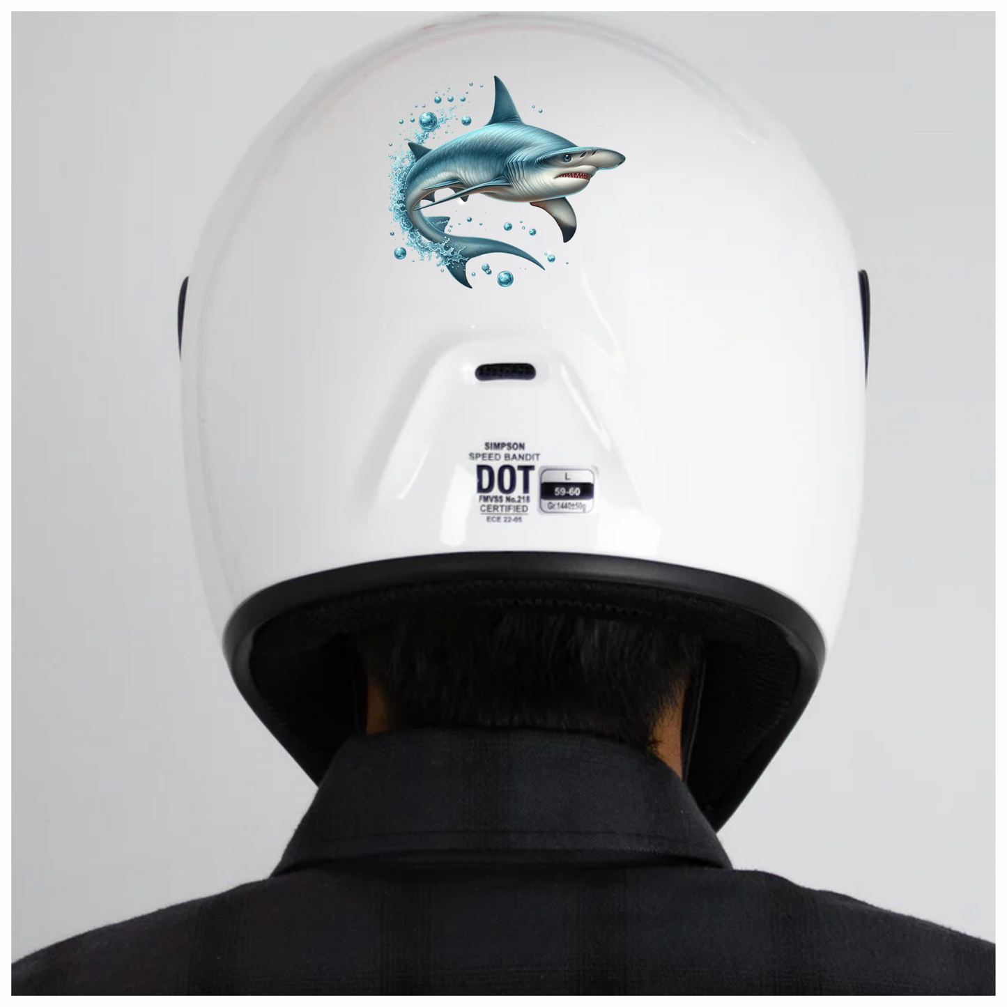 Shark Blue Ocean Swimming Fast Vinyl Sticker Decal