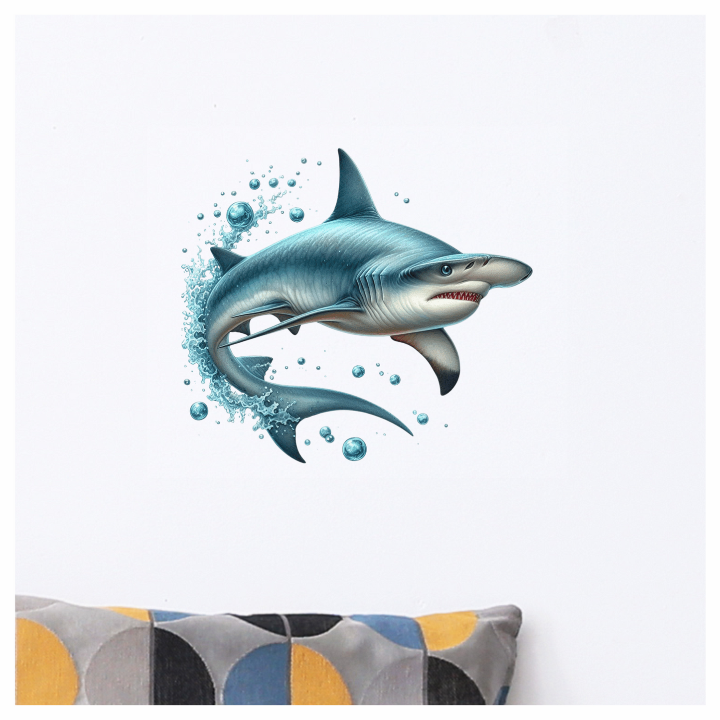 Shark Blue Ocean Swimming Fast Vinyl Sticker Decal