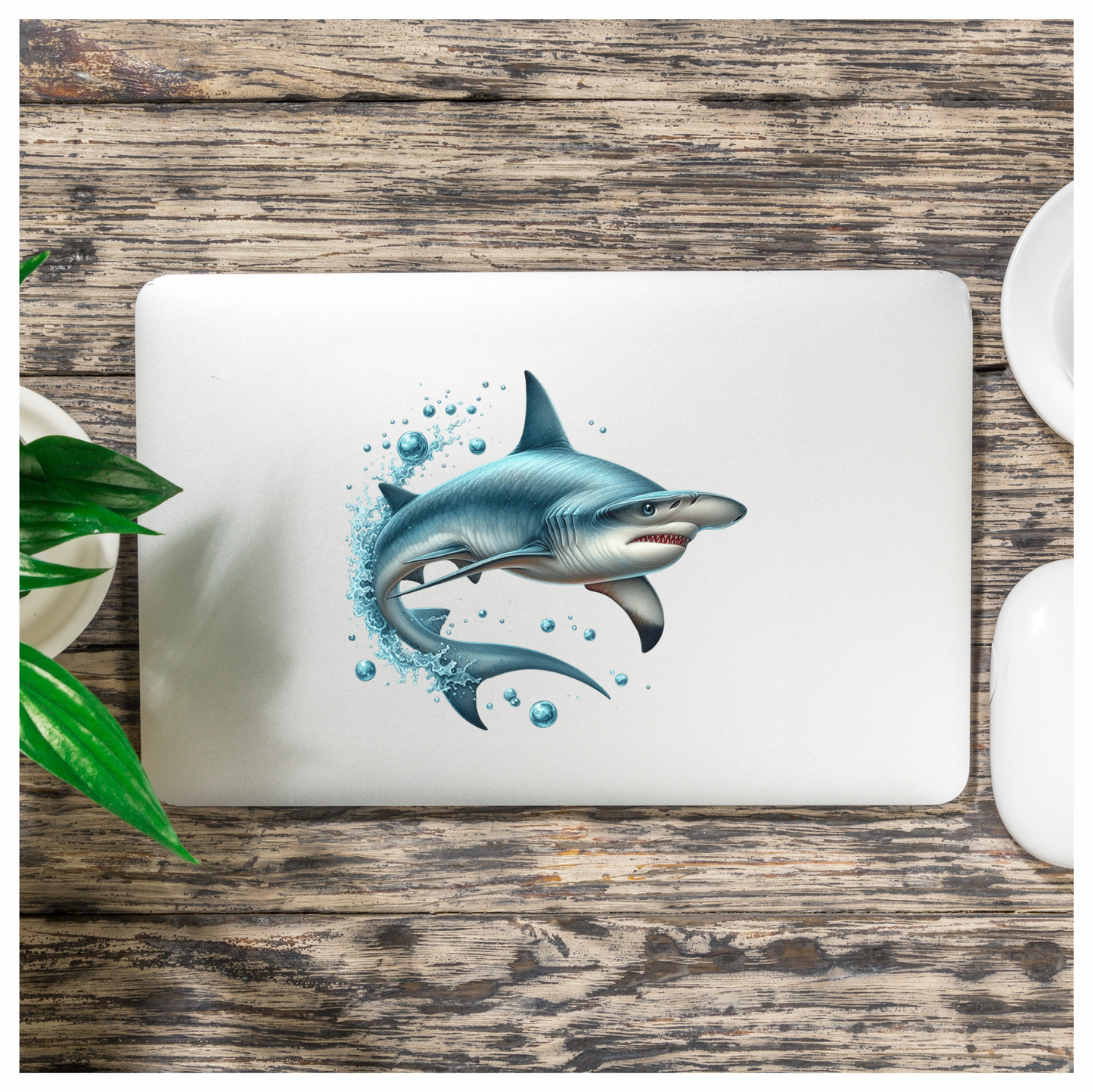 Shark Blue Ocean Swimming Fast Vinyl Sticker Decal