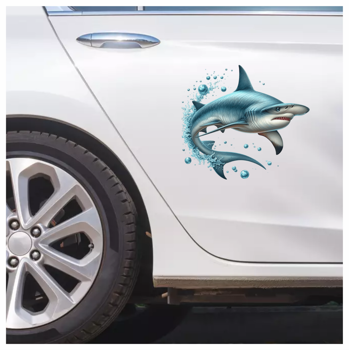 Shark Blue Ocean Swimming Fast Vinyl Sticker Decal
