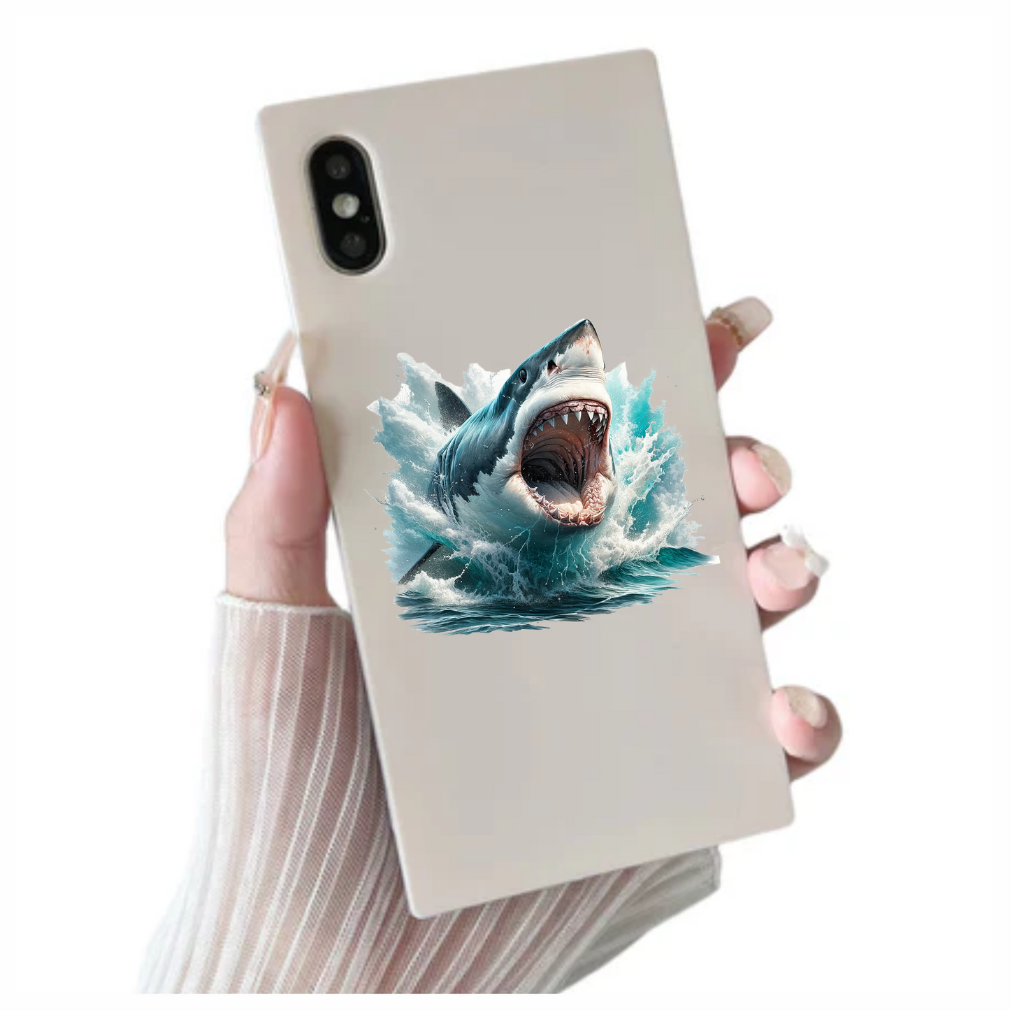 Shark Great White Swimming Ocean Blue Vinyl Sticker Decal