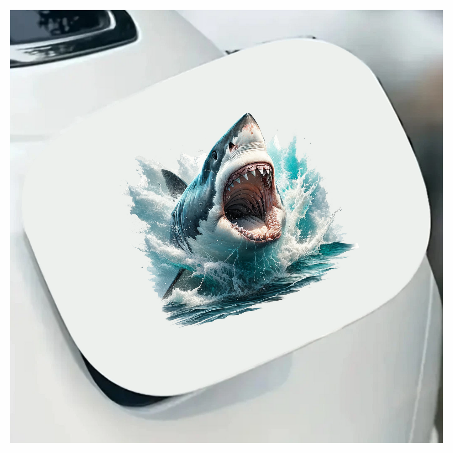 Shark Great White Swimming Ocean Blue Vinyl Sticker Decal
