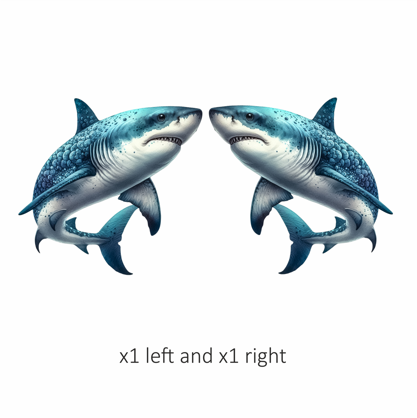 Shark Blue Ocean Fish Predator Vinyl Sticker Decal