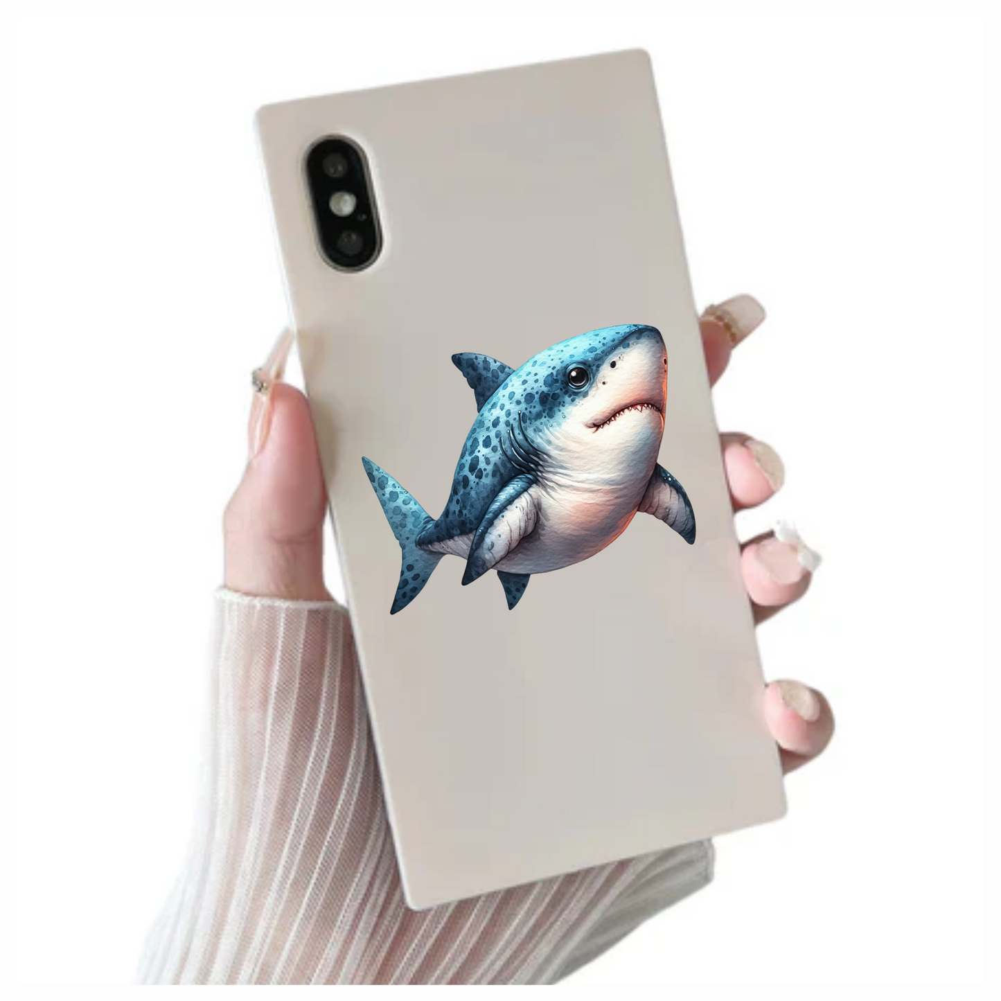 Blue Shark Cartoon Vinyl Sticker Decal