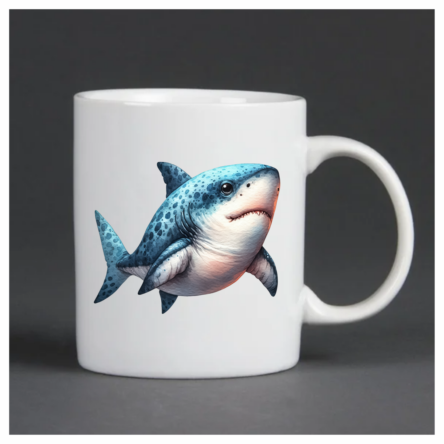 Blue Shark Cartoon Vinyl Sticker Decal