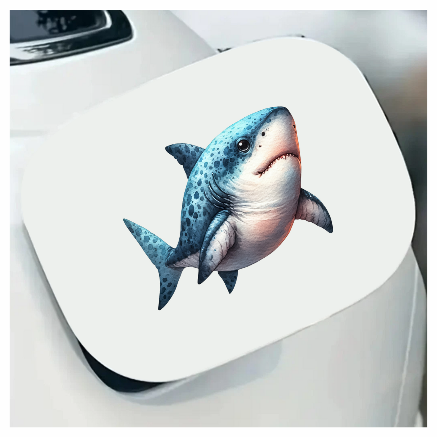 Blue Shark Cartoon Vinyl Sticker Decal