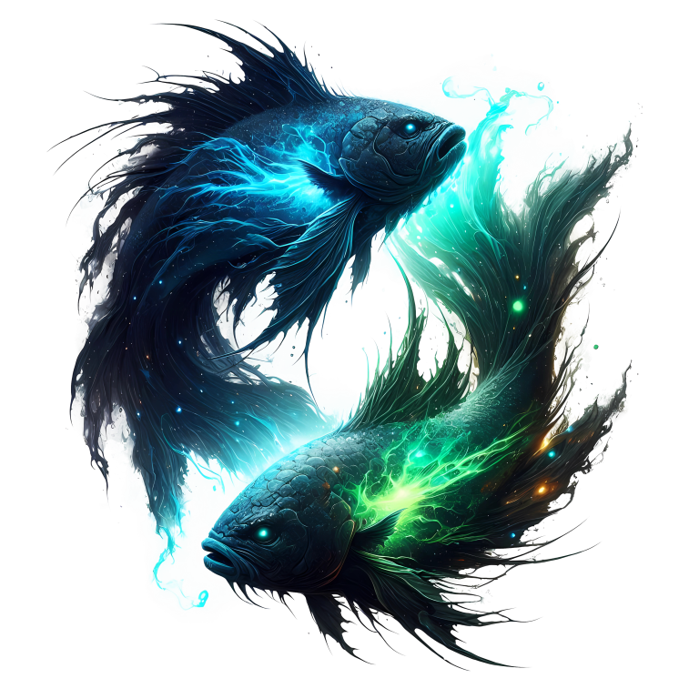 Fish Blue Electric Glow Vinyl Sticker Decal
