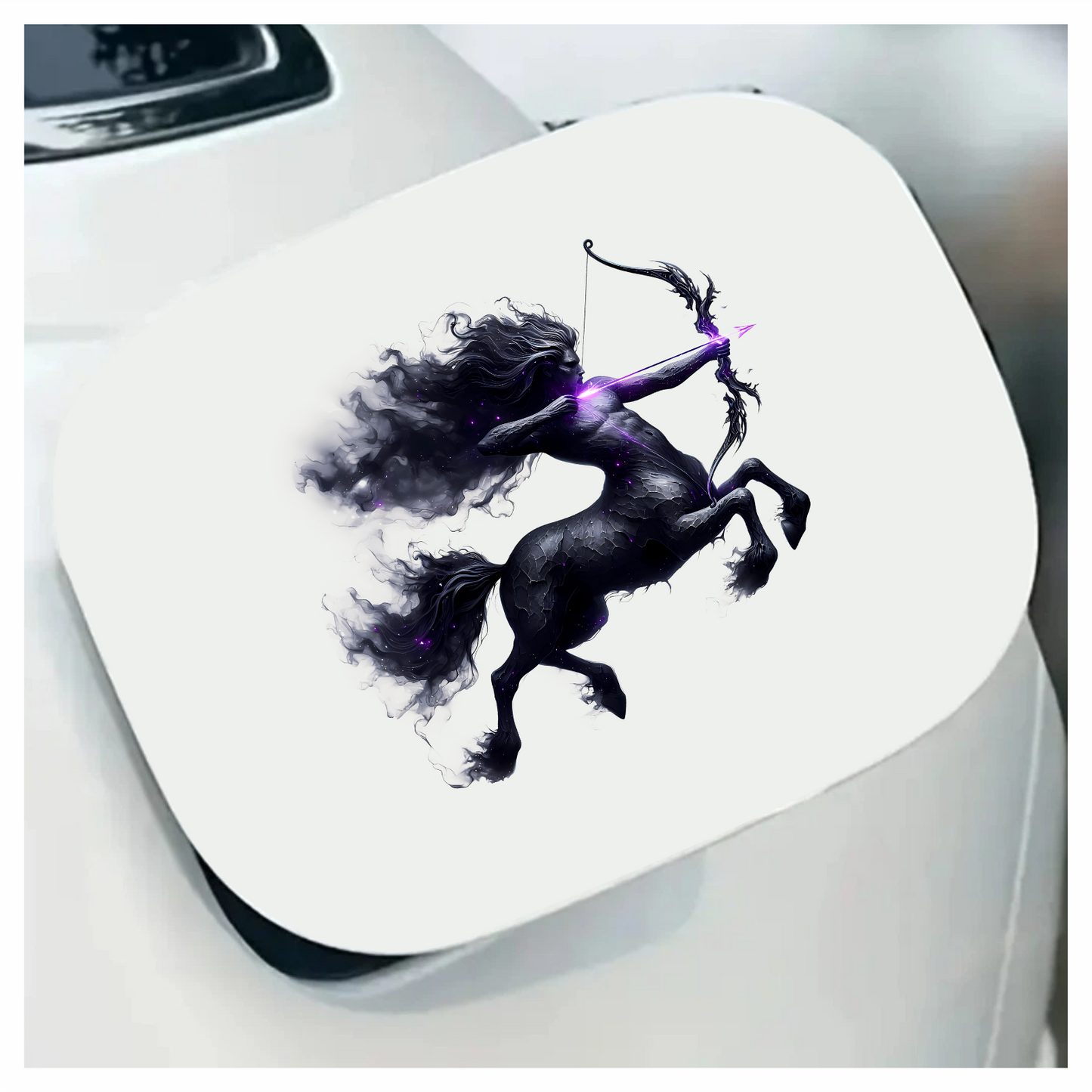 Black Centaur Bow Purple Vinyl Sticker Decal