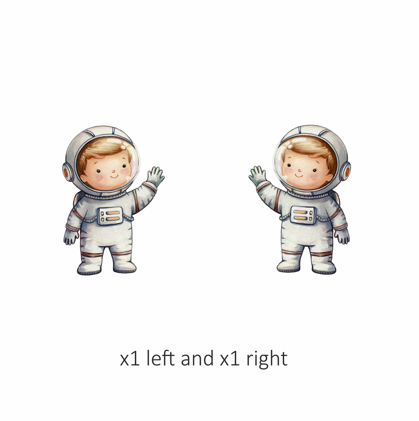 Astronaut Child Character White Suit Vinyl Decal Sticker