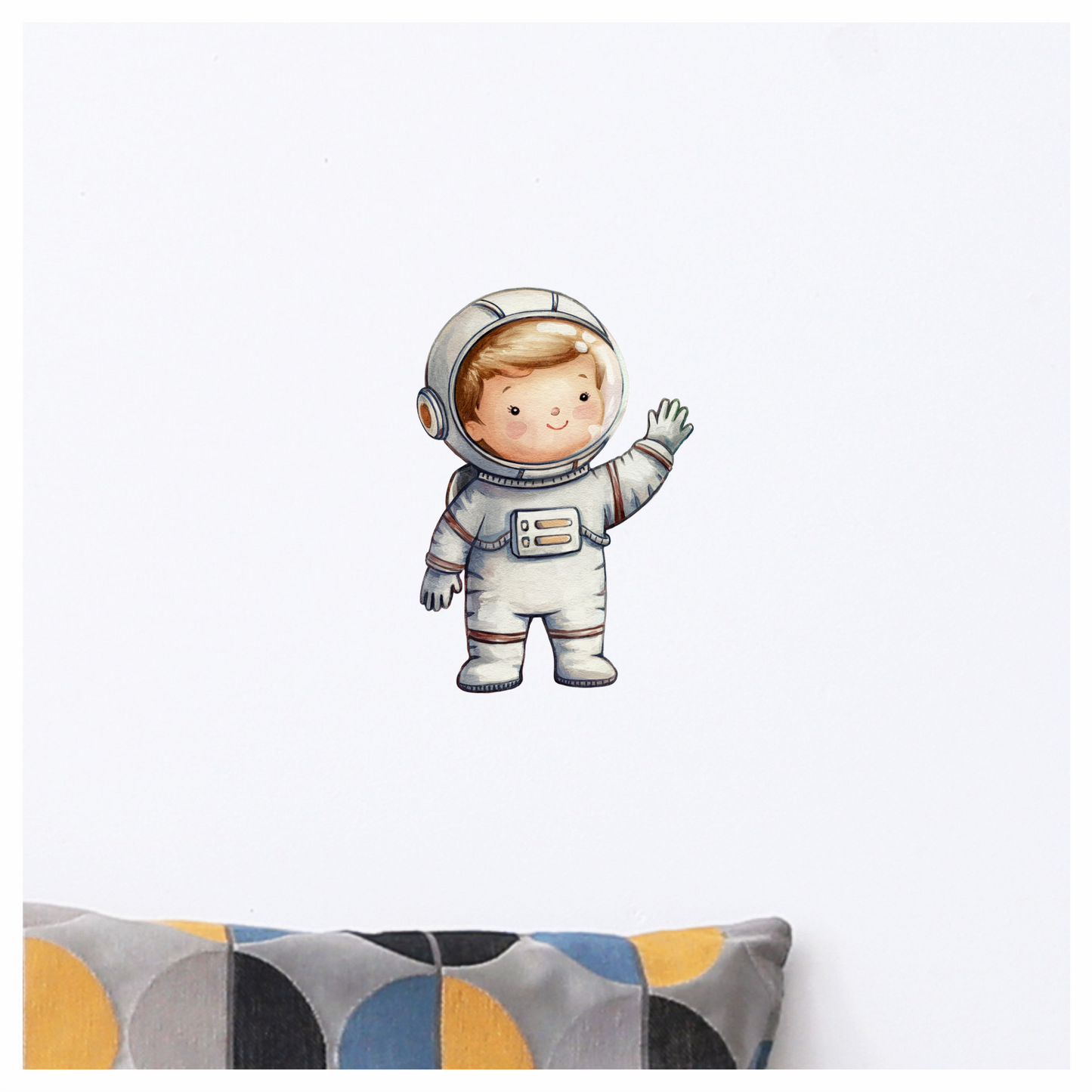 Astronaut Child Character White Suit Vinyl Decal Sticker