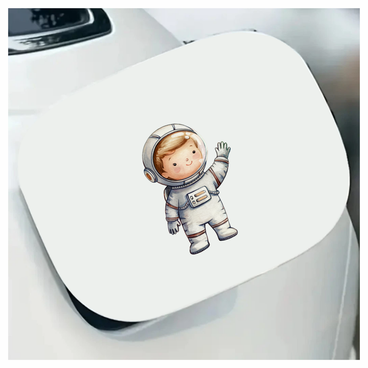 Astronaut Child Character White Suit Vinyl Decal Sticker
