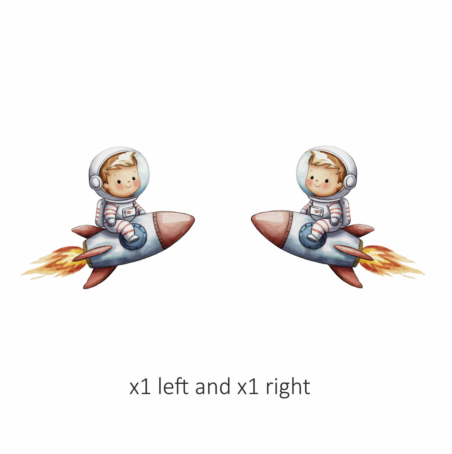 Baby Astronaut Riding Red Rocket Vinyl Decal Sticker