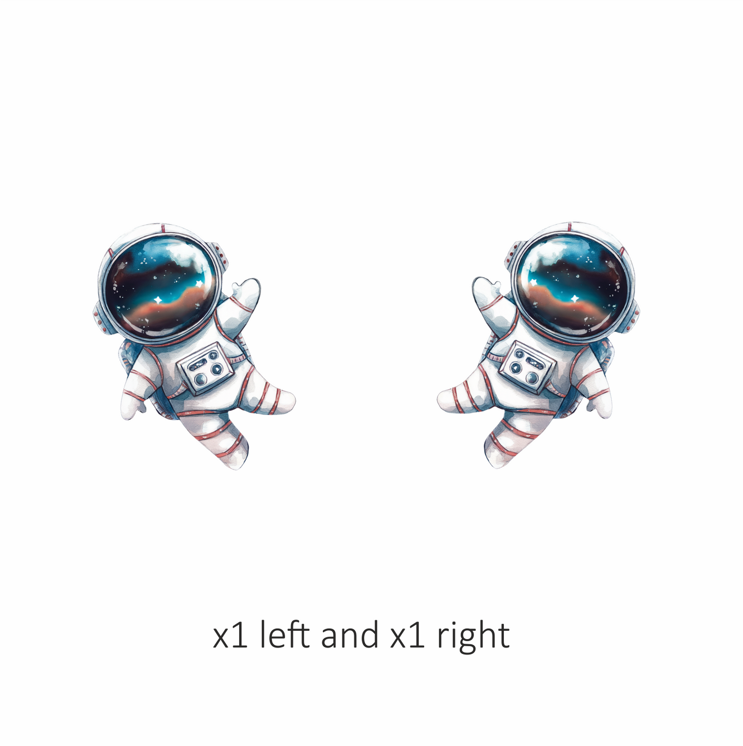 Astronaut Cartoon Space Blue Suit Vinyl Decal Sticker