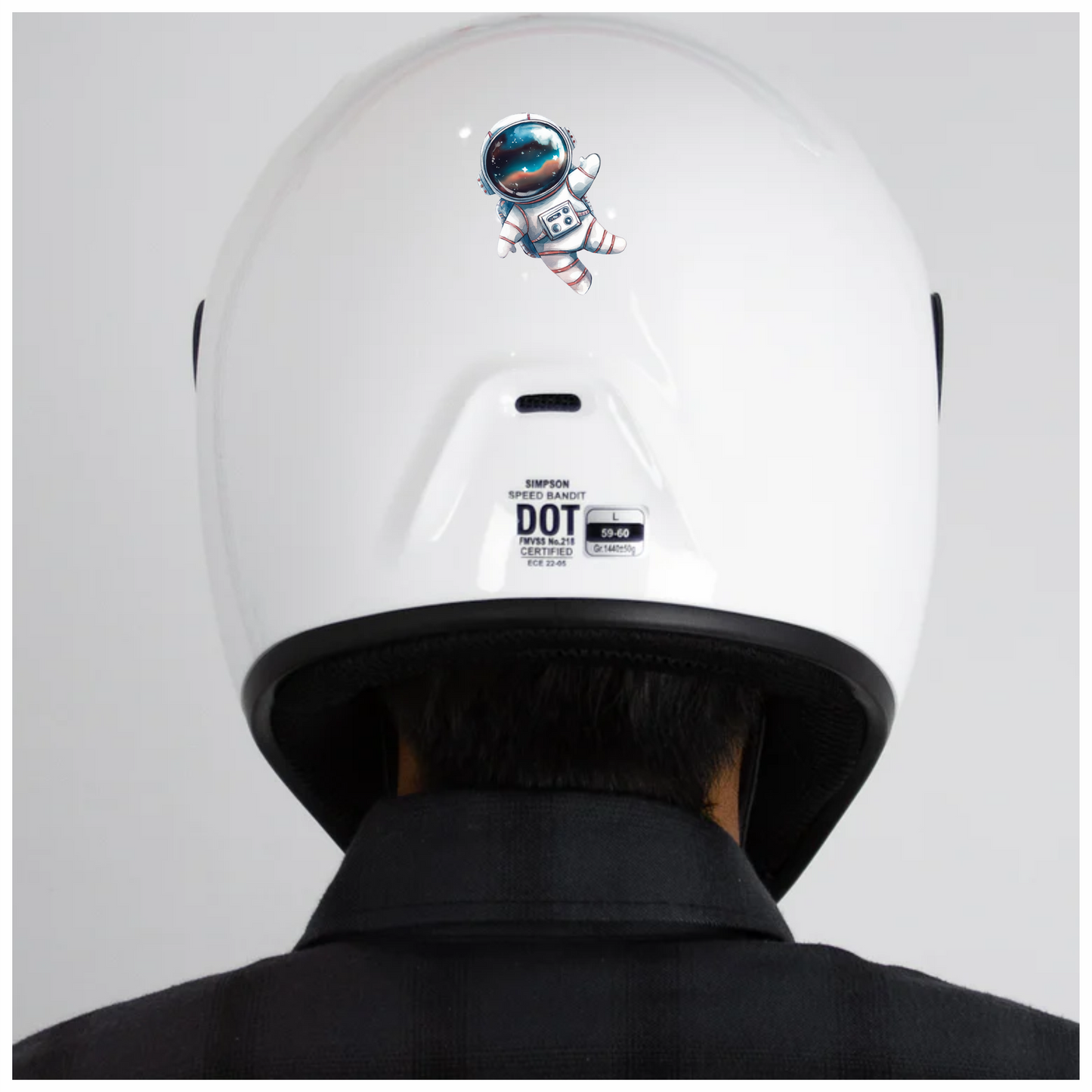 Astronaut Cartoon Space Blue Suit Vinyl Decal Sticker